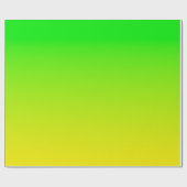 緑と黄色のネオン勾配 ラッピングペーパー (フラット)