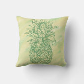 緑と黄色のパイナップル枕 クッション (裏面)