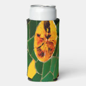 緑と黄色のフローラモザイク スリム缶クーラー (Seltzer正面)