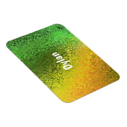 緑と黄色のプレミアムの名前の濃淡を追加 マグネット (右側)