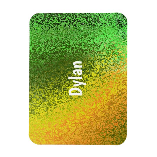 緑と黄色のプレミアムの名前の濃淡を追加 マグネット (縦)