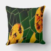 緑と黄色のモザイクスペインのラ クッション (裏面)