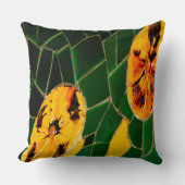 緑と黄色のモザイクスペインのラ クッション (正面)