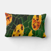 緑と黄色のモザイクスペインのラ ランバークッション (裏面)