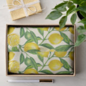 緑と黄色のレモンの枝 薄葉紙 (ギフト)