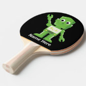 緑と黄色のロボット 卓球ラケット (正面アングル)