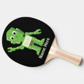 緑と黄色のロボット 卓球ラケット (横)