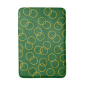 緑と黄色の丸のバスマット バスマット (正面縦)