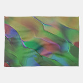 緑と黄色の優勢なレリーフ、 浮き彫り キッチンタオル (横)