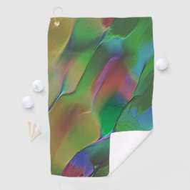 緑と黄色の優勢なレリーフ、 浮き彫り ゴルフタオル