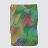 緑と黄色の優勢なレリーフ、 浮き彫り ゴルフタオル (正面)