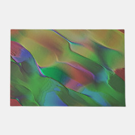 緑と黄色の優勢なレリーフ、 浮き彫り ドアマット