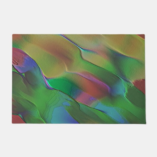 緑と黄色の優勢なレリーフ、 浮き彫り ドアマット (正面)