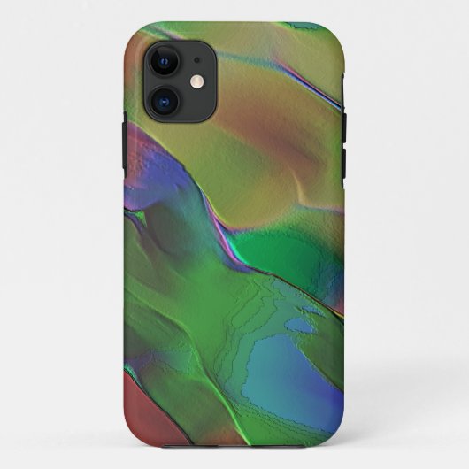 緑と黄色の優勢なレリーフ、 浮き彫り Case-Mate iPhoneケース (裏面)