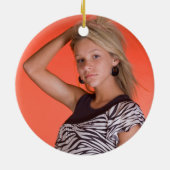 緑と黄色の卒業ギア セラミックオーナメント (裏面)