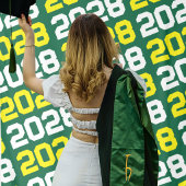 緑と黄色の卒業背景 タペストリー