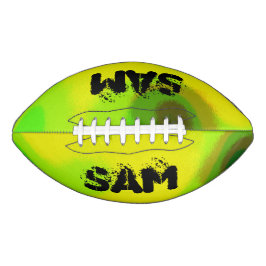 緑と黄色の同じ名前の油絵を描デザイン アメリカンフットボール