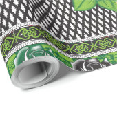 緑と黄色の壁のつるデザイン ラッピングペーパー (ロールコーナー)