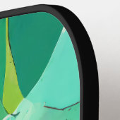 緑と黄色の多肉植物 ピックルボールラケット (左詳細)