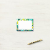 緑と黄色の多肉植物 ポストイット (デスク上)