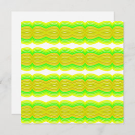 緑と黄色の姿8リボンパターンアート カード