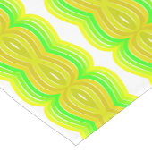 緑と黄色の姿8リボンパターンアート ショートテーブルランナー (コーナー)