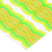 緑と黄色の姿8リボンパターンアート テーブルクロス (アングル)