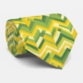 緑と黄色の山形 ネクタイ (ロール)