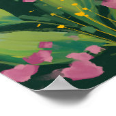 緑と黄色の庭をテーマにした ポスター (角)