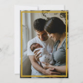 緑と黄色の格子模様が作られテキサス州縦写真 案内状 (裏面)