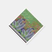 緑と黄色の模様のデザイン スタンダードカクテルナプキン (角)