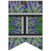 緑と黄色の模様のデザイン バンティングフラッグ (第2の旗)