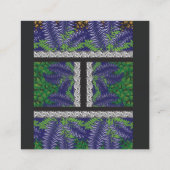 緑と黄色の模様のデザイン ロイヤリティカード (裏面)