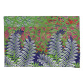 緑と黄色の模様のデザイン 枕カバー (正面)