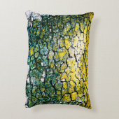 緑と黄色の樹皮 アクセントクッション (裏面(縦))