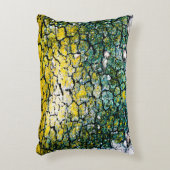 緑と黄色の樹皮 アクセントクッション (正面(垂直))