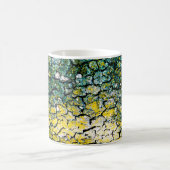 緑と黄色の樹皮 コーヒーマグカップ (中央)