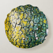 緑と黄色の樹皮 ラウンドクッション (裏面)