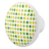緑と黄色の水玉模様セラミックノブ セラミックノブ (右)