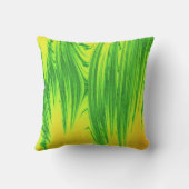 緑と黄色の水草 クッション (裏面)
