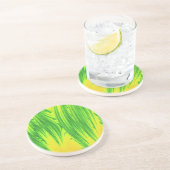 緑と黄色の水草 コースター (側面)