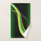 緑と黄色の渦巻き線バスタオルセット バスタオルセット (ハンドタオル)