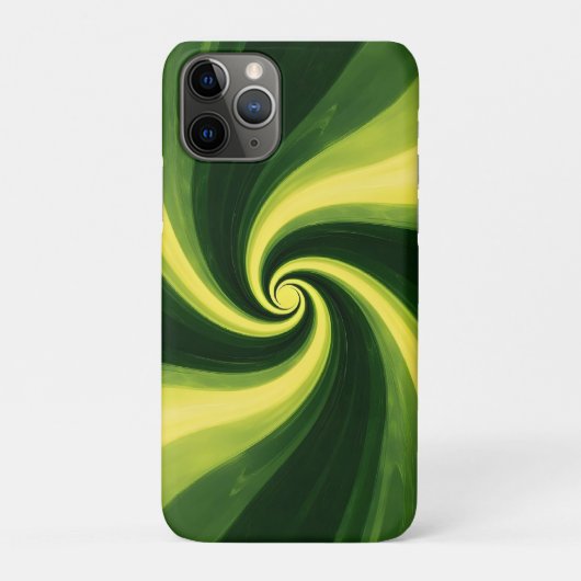 緑と黄色の渦巻き Case-Mate iPhoneケース (裏)