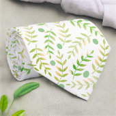 緑と黄色の自然シダの葉の茎のパターン ネクタイ