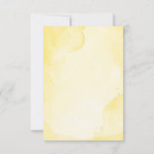 緑と黄色の花の結婚式RSVP 出欠カード (裏面)