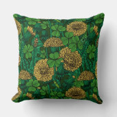 緑と黄色の草原 クッション (正面)