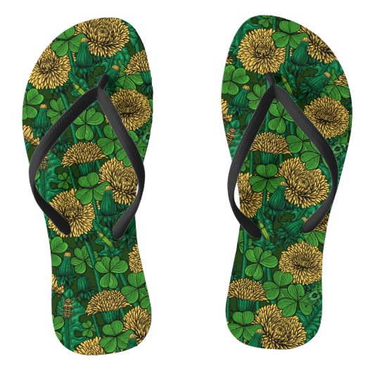 緑と黄色の草原 ビーチサンダル (ソール)