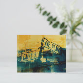 緑と黄色の通り記号 ポストカード (スタンド正面)