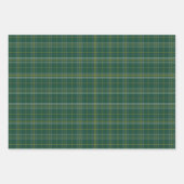 緑と黄色の金ゴールド混合パターン ラッピングペーパーシート (正面3)