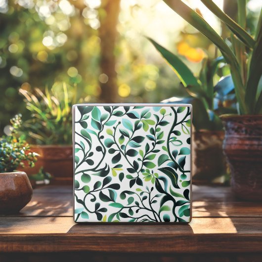 緑と黄色の離れパターン タイル